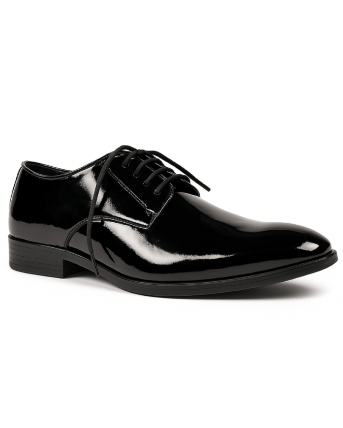 Black Export Surplus Glossy Formal Shoes - Image 2