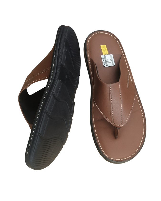 Men Brown V Chappal - Image 2