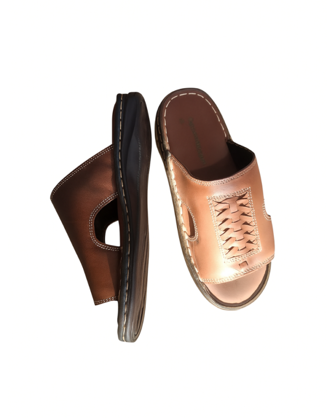 Men Brown Classic C Chappal - Image 2